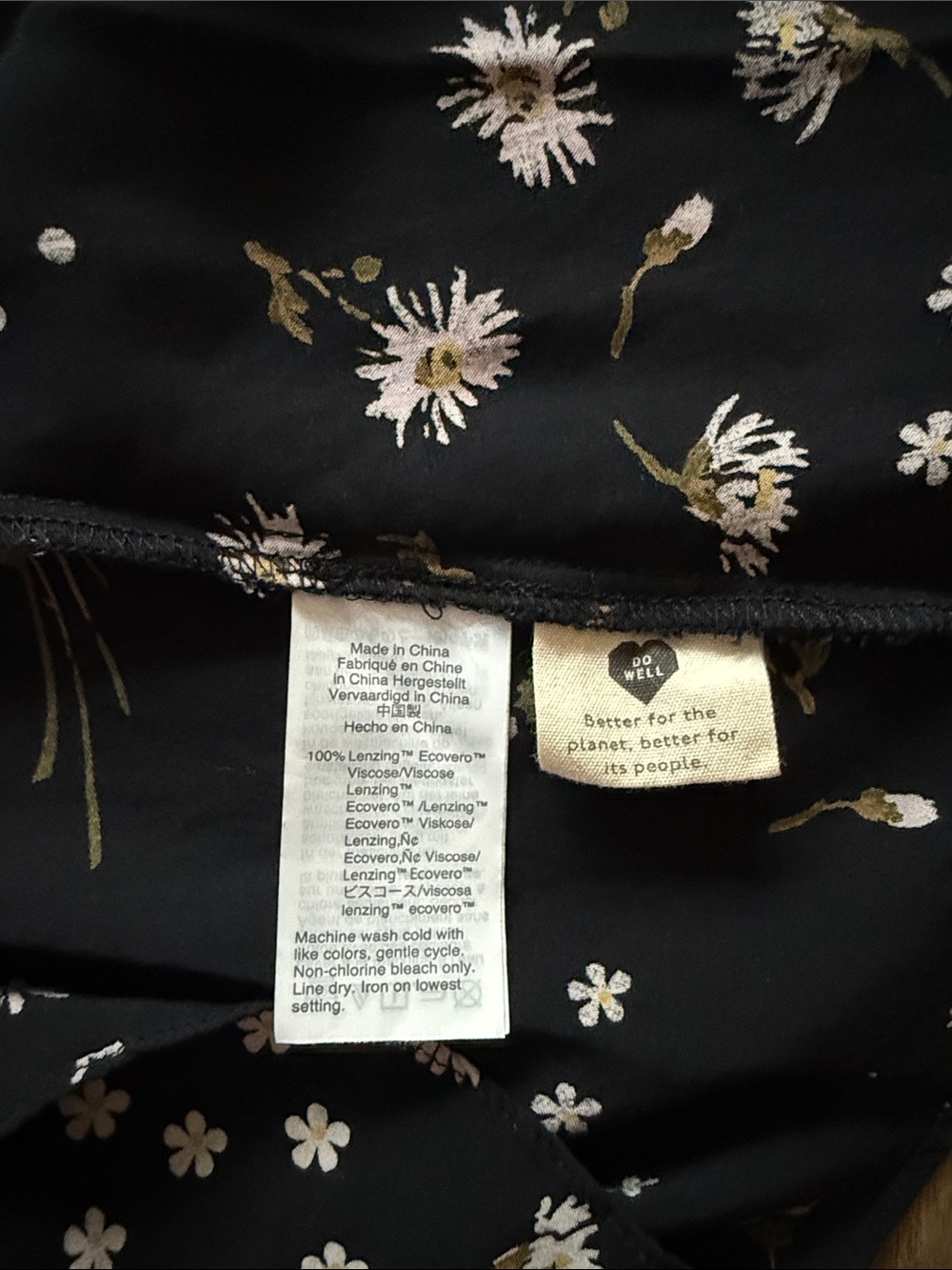 Madewell Black Floral V-Neck Midi Dress - Picture 11 of 11
